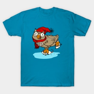 owl on figure skates-mouses T-Shirt